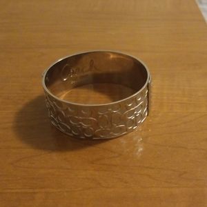 Coach 1 inch Sterling silver bangle